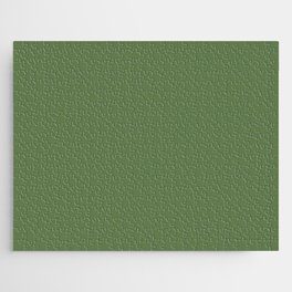 Dark Green Solid Color Pantone Campsite 18-0323 TCX Shades of Green Hues Jigsaw Puzzle
