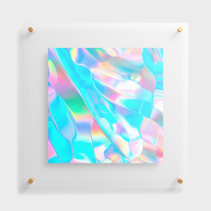 Blue Opal Iridescent Floating Acrylic Print - trajeado15 on society6