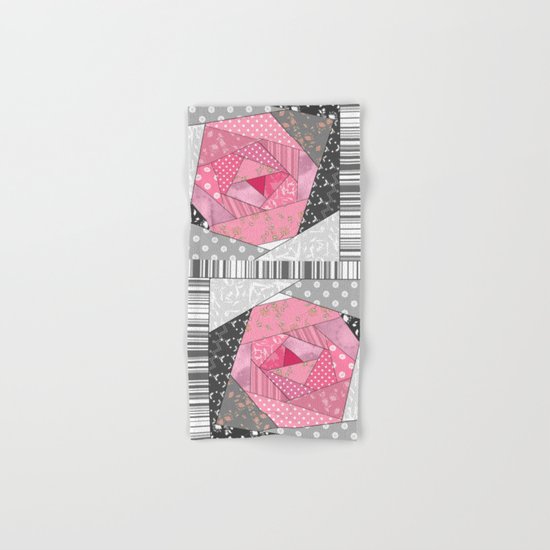 Needlework 1 . Patchwork. Roses. Hand & Bath Towel