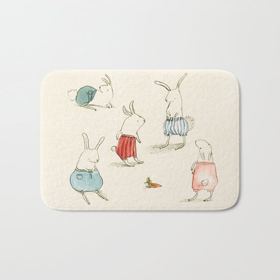 If Rabbits Wore Pants Bath Mat