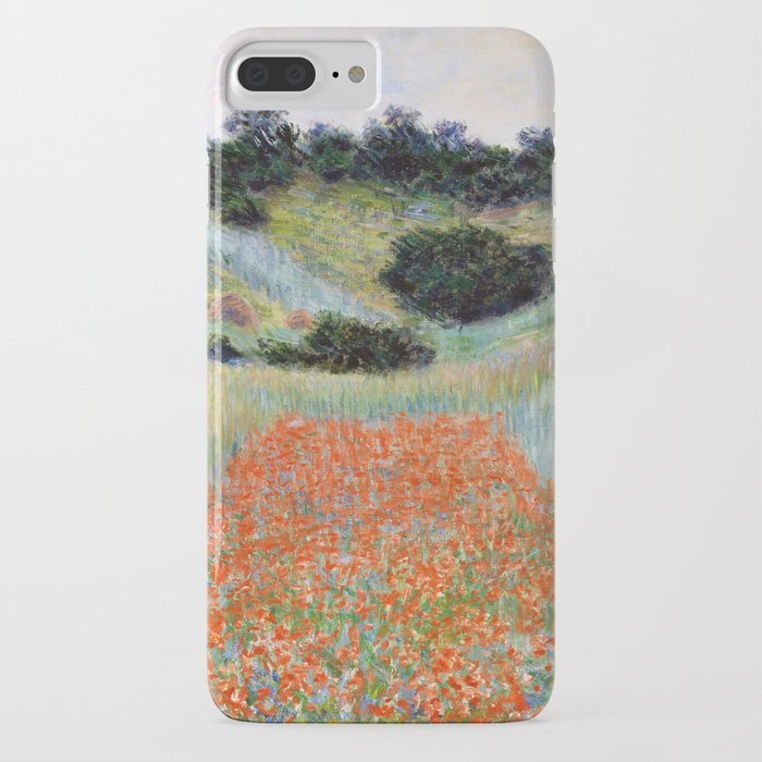 Poppy Field in a Hollow near Giverny by Claude Monet iPhone Case