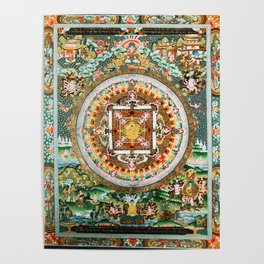 Buddhist Mandala White Tara Poster