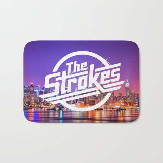 The Strokes Logo New York Night Bath Mat