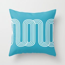Aqua Blue Arch Abstract Throw Pillow