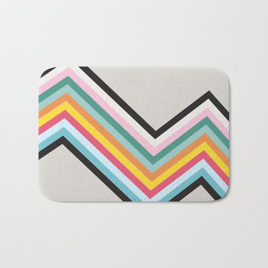 Retro Stripes Bath Mat