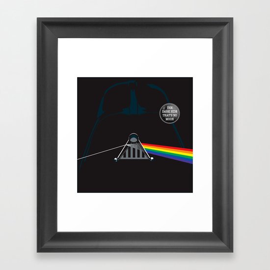 The Dark Side... That's No Moon! Framed Art Print