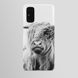 portrait of a highland cow (horizontal) Android Case