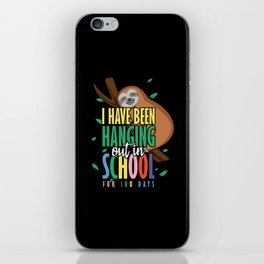 Days Of School 100th Day 100 Hanging Sloth iPhone Skin