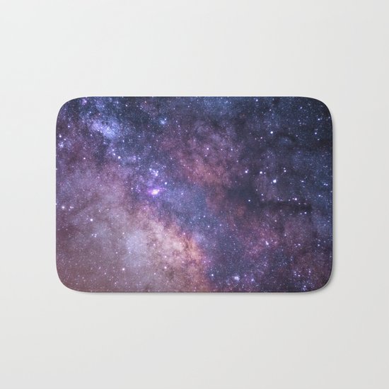 Purple Galaxy Star Travel Bath Mat