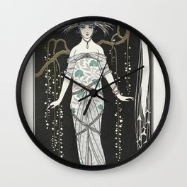 Rosalinde Robe du soir (1922) fashion  in high resolution by George Barbier Wall Clock