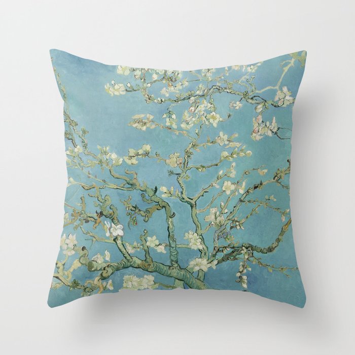 Almond Blossom Throw Pillow