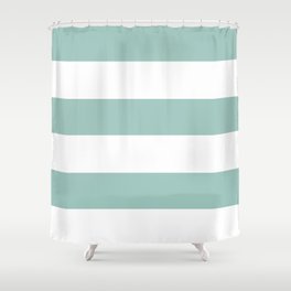 Maine Ocean Cabana Stripes Shower Curtain