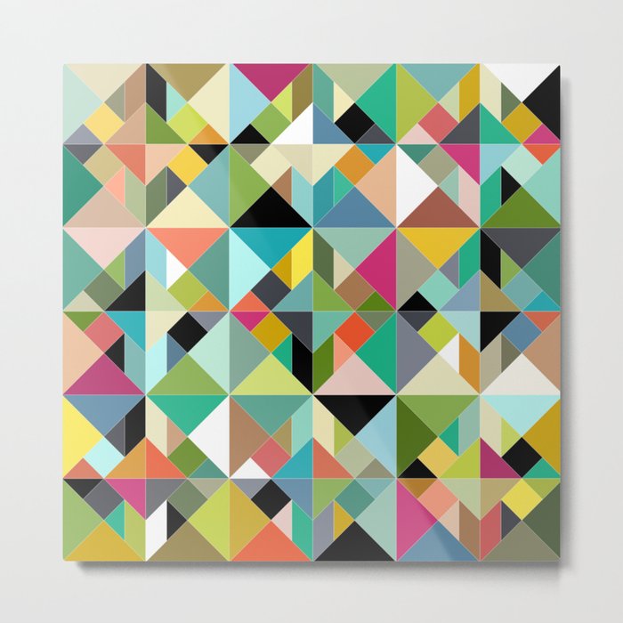 tangram geo multi Metal Print