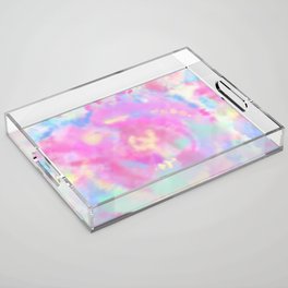  Abstract Pink Bohemian Watercolor Art Acrylic Tray