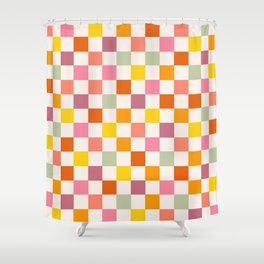 Candy Checkerboard  Shower Curtain