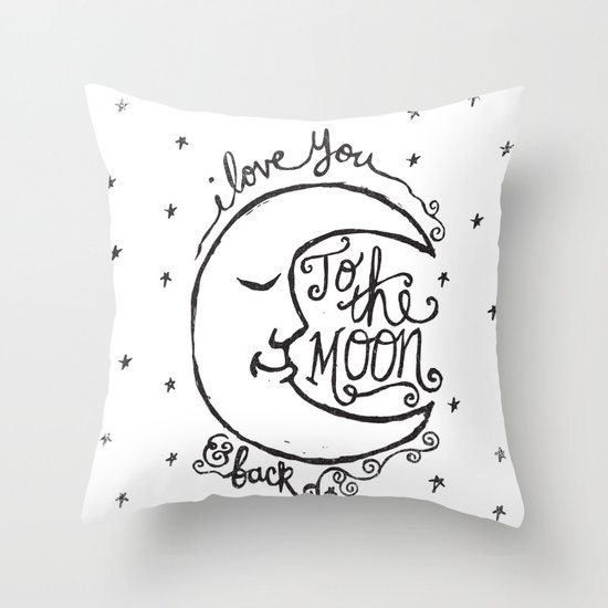 I LOVE YOU TO THE MOON AND BACK Throw Pillow