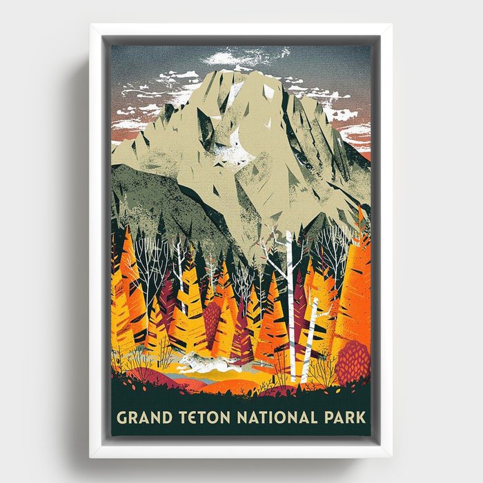 Grand Teton National Park Framed Canvas