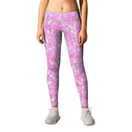 Pink Glitter Leggings | Breastcancer, Graphicdesign, Metallic, Blockcolour, Glitter, Pink, Barbiepink, Pastel, Charity, Digital 