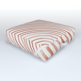 Blush Pink Stripes, Geometric Art Outdoor Floor Cushion