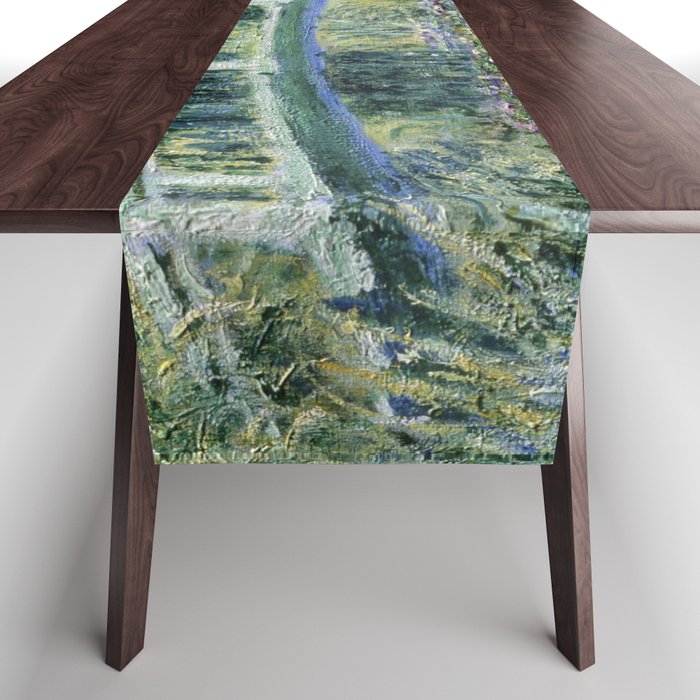 Water Lilies and Japanese Bridge  Table Runner