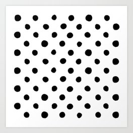 Modern Handpainted Abstract Polka Dot Pattern Art Print