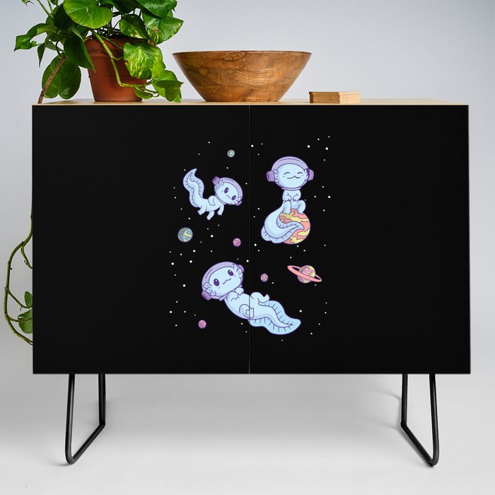 Axolotl Lovers Cute Animals Space Axolotl All Credenza