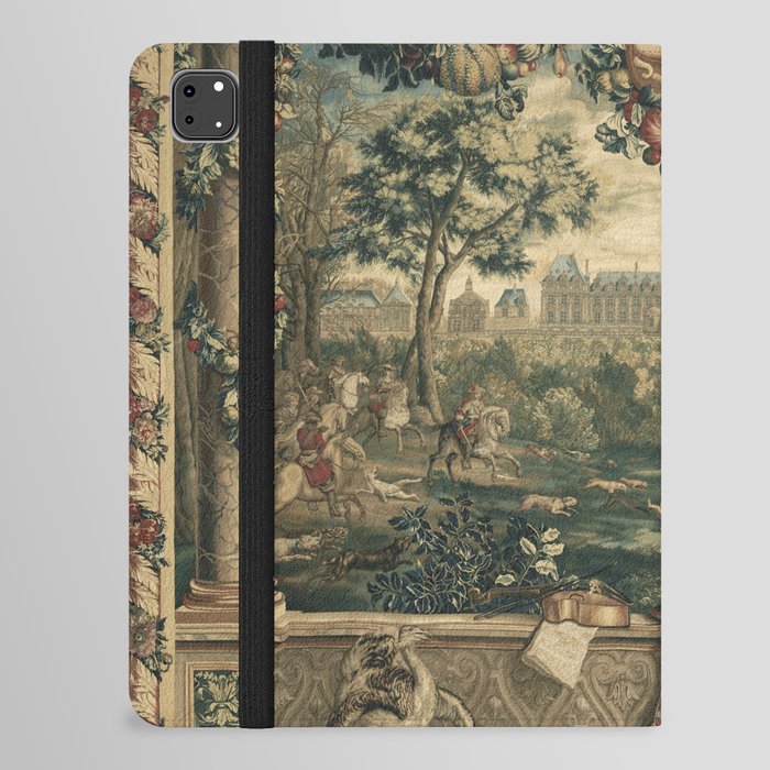 Antique 17th Century Chateau of Monceaux French Tapestry iPad Folio Case
