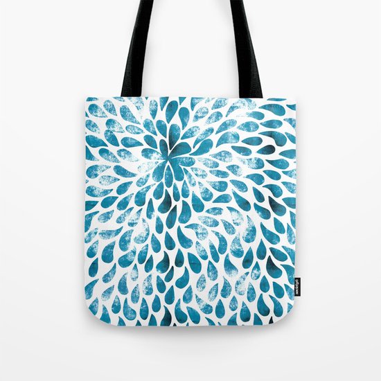 CUT OUT TEAR DROP PATTERN / INDIAN INK Tote Bag