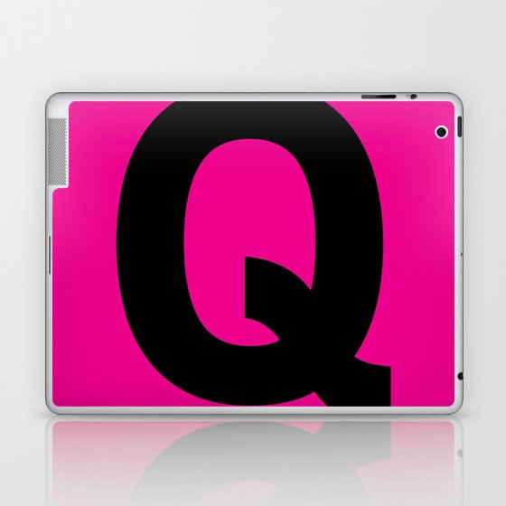Letter Q (Black & Magenta) Laptop & iPad Skin