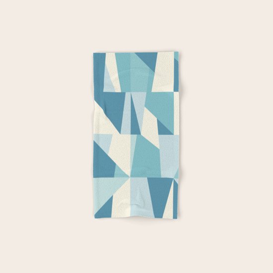 Geometric Pattern Hand Towels | geometric blue pattern hand bath towel by oursunnycdays Geometric Pattern Hand Towels | geometric blue pattern hand bath towel by oursunnycdays