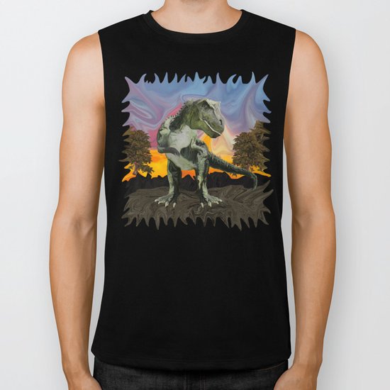 Tyrannosaurus Rex at the Twilight Hour Biker Tank