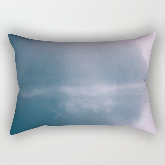 Pastel Serenity - Misty River Scene Rectangular Pillow