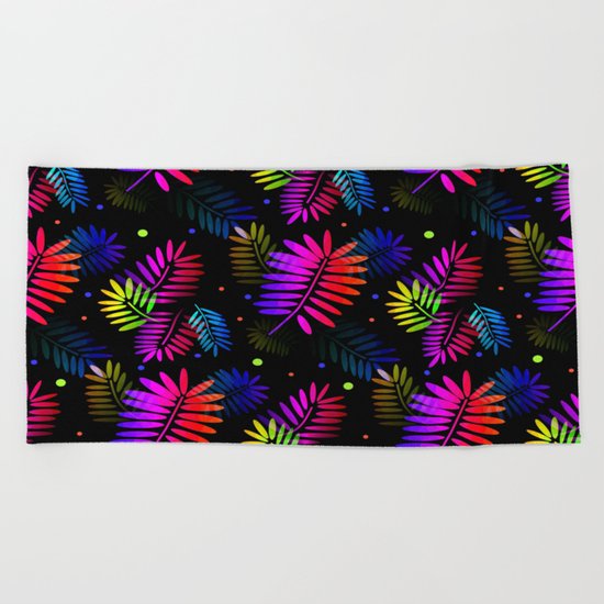 Splashy Tropics Beach Towel
