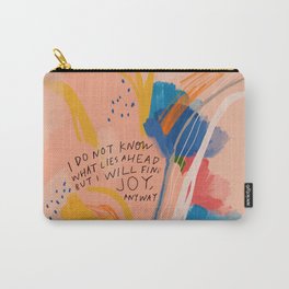 Find Joy. The Abstract Colorful Florals Carry-All Pouch