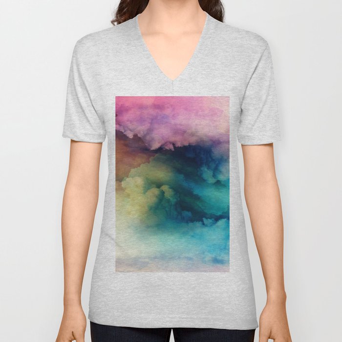 Rainbow Dreams V Neck T Shirt