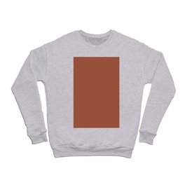 Dark Apricot Orange Red Brown Solid Color Pairs PPG Ancient Copper PPG1063-7 - All One Single Shade Crewneck Sweatshirt