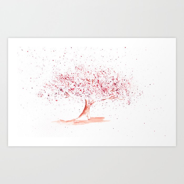 tree water colour Art Print