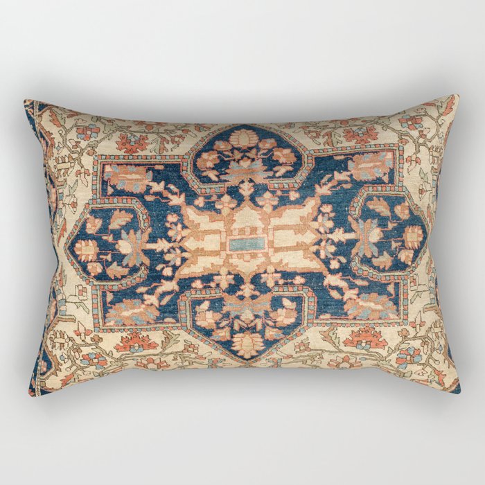 Ferahan  Antique West Persian Rug Print Rectangular Pillow