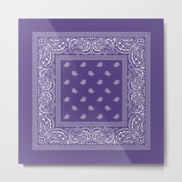 Bandana - Southwestern - Ultra Violet Metal Print | Vintage, Graphicdesign, Modernhippie, July4, Americana, Cowboy, Gift, Mothersday, Streetwear, Paisleyart 