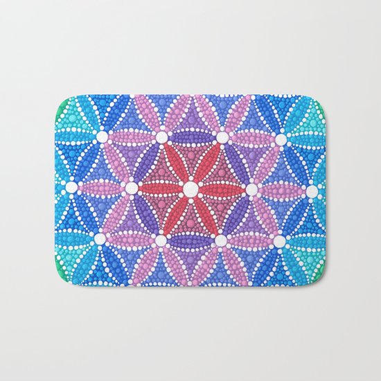 Lotus Flower of Life Bath Mat