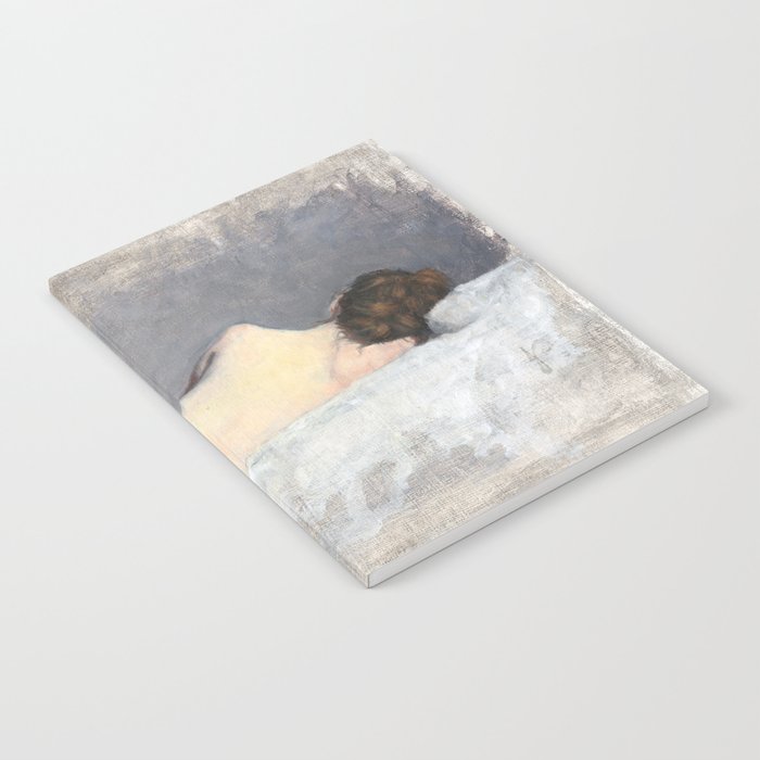 Soft Pastel Nude Female Oil Painting Of Woman Sleeping Notebook By