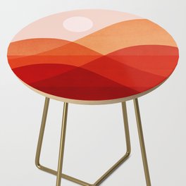 Abstraction_SUNSET_SUNRISE_RED_MOUNTAIN_LANDSCAPE_POP_ART_0510A Side Table