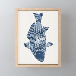 Fishing in a fish 2 Framed Mini Art Print