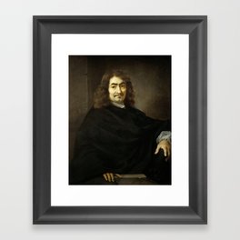Presumed Portrait of Rene Descartes - Sébastien Bourdon Framed Art Print