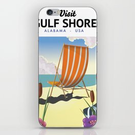 Gulf Shores Alabama beach poster. iPhone Skin