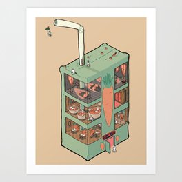 Carrot Juicebox Spa Art Print