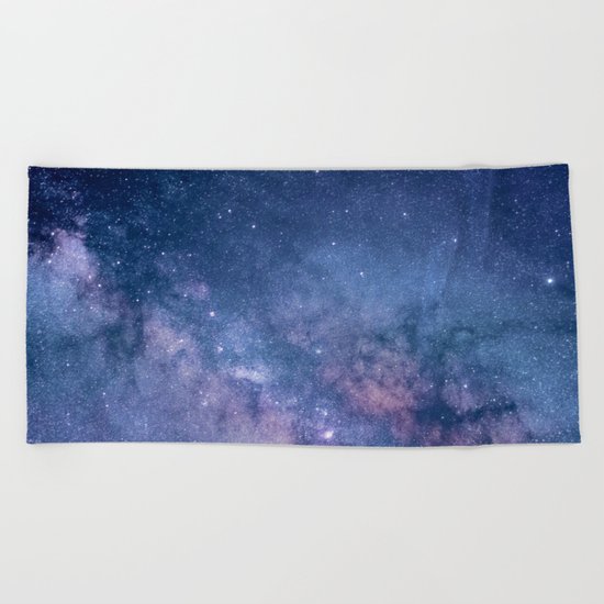 Milky Way Stars (Starry Night Sky) Beach Towel