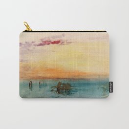 William Turner - The Lagoon near Venice at Sunset Carry-All Pouch | Fineart, Near, Scenic, Famous, Beautiful, William, Turner, Artwork, Joseph, Watercolourist 