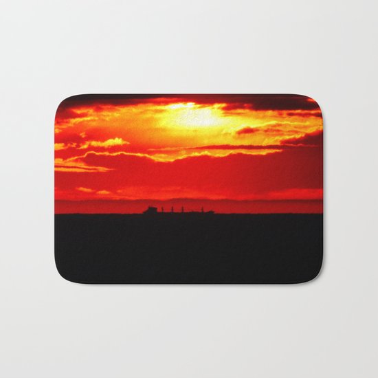 Ship under the Sun Bath Mat