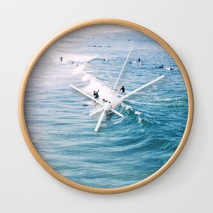 Catch A Wave Wall Clock